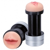 Двусторонний мастурбатор REALSTUFF 2 IN 1 HUMMER MOUTH   VAGINA - ротик и вагина - Dream Toys - в Твери купить с доставкой