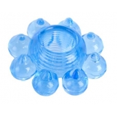 Голубая гелевая насадка-цветок - Toyfa Basic - в Твери купить с доставкой