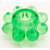 Зеленое эрекционное кольцо-цветок - Toyfa Basic - в Твери купить с доставкой