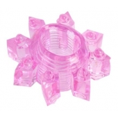 Розовое гелевое эрекционное кольцо-звезда - Toyfa Basic - в Твери купить с доставкой