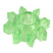 Зеленое эрекционное кольцо-звезда - Toyfa Basic - в Твери купить с доставкой