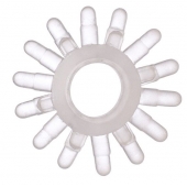 Прозрачное гелевое эрекционное кольцо с шипиками - Toyfa Basic - в Твери купить с доставкой