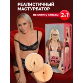 Двусторонний мастурбатор Lola Taylor - 22 см. - ФлешНаш - в Твери купить с доставкой
