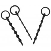 Набор из 3 черных силиконовых уретральных стимуляторов Training Set - Orion - купить с доставкой в Твери