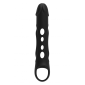 Черная насадка-удлинитель Vibrating Extender With Remote с вибрацией - Dream Toys - в Твери купить с доставкой