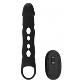 Черная насадка-удлинитель Vibrating Extender With Remote с вибрацией - Dream Toys - в Твери купить с доставкой