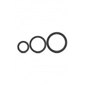 Набор из 3 черных эрекционных колец Cock Ring Set - Blush Novelties - в Твери купить с доставкой