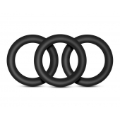Набор из 3 черных эрекционных колец Black Small Penis Rings - Blush Novelties - в Твери купить с доставкой