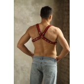 Черно-красная мужская портупея Black-Red - БДСМ Арсенал - купить с доставкой в Твери