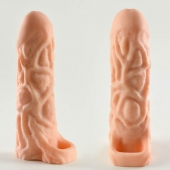 Телесная насадка-удлинитель Okoto с богатым рельефом поверхности - 16 см. - Sitabella - в Твери купить с доставкой