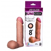 Фаллическая насадка для страпона UNICOCK 8  - 20 см. - LOVETOY (А-Полимер) - купить с доставкой в Твери
