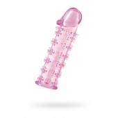 Розовая насадка на пенис с шипами - 12,5 см. - A-toys - в Твери купить с доставкой