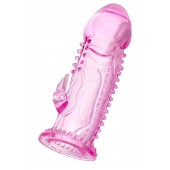 Розовая насадка на пенис с шипиками и коготком - 13,5 см. - A-toys - в Твери купить с доставкой