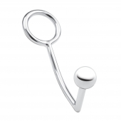 Кольцо на пенис с анальным стимулятором Stainless Steel Anal Hook   Cock Ring - BlueLine - в Твери купить с доставкой