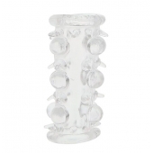 Прозрачная насадка на пенис с шипами и бугорками JELLY JOY LUST CLUSTER CLEAR - Dream Toys - в Твери купить с доставкой