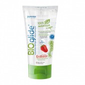 Гель-смазка на водной основе с ароматом клубники BioGlide - 80 мл. - Joy Division - купить с доставкой в Твери