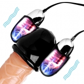 Черная стимулирующая насадка для головки полового члена Multi Speed Vibrating Penis Head Teaser - XR Brands - в Твери купить с доставкой