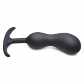 Черный массажер простаты с утяжелителями Premium Silicone Weighted Prostate Plug Large - 18,8 см. - XR Brands - в Твери купить с доставкой