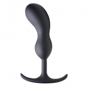 Черный массажер простаты с утяжелителями Premium Silicone Weighted Prostate Plug Large - 18,8 см. - XR Brands - в Твери купить с доставкой