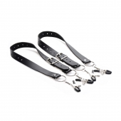 Ремни с зажимами для половых губ Spread Labia Spreader Straps with Clamps - XR Brands - купить с доставкой в Твери
