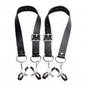 Ремни с зажимами для половых губ Spread Labia Spreader Straps with Clamps - XR Brands - купить с доставкой в Твери
