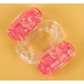 Прозрачное виброкольцо с двумя вибропульками - Toyfa Basic - в Твери купить с доставкой