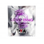 Фиолетовое виброкольцо с двумя вибропульками - Toyfa Basic - в Твери купить с доставкой