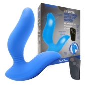 Синий вибромассажер простаты 3,5’’ Remote Control Curve P-spot Massager - 12 см. - Erokay - в Твери купить с доставкой