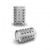 Прозрачная насадка на пенис с шишечками STAY HARD COCK SLEEVE 02 CLEAR - Blush Novelties - в Твери купить с доставкой