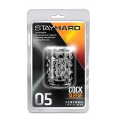 Прозрачная насадка с капельками STAY HARD COCK SLEEVE 05 CLEAR - Blush Novelties - в Твери купить с доставкой
