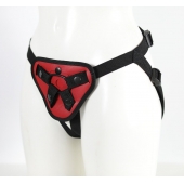 Красный пояс с двумя типами фиксации насадок - LOVETOY (А-Полимер) - купить с доставкой в Твери