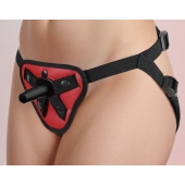 Красный пояс с двумя типами фиксации насадок - LOVETOY (А-Полимер) - купить с доставкой в Твери