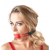Силиконовый кляп-шар на чёрных ремешках Red Gag silicone - Orion - купить с доставкой в Твери