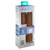 Коричневая насадка на член 2  Silicone X-tension - 20,3 см. - Pipedream - в Твери купить с доставкой