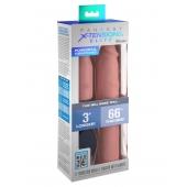 Телесная вибронасадка на член 3  Vibrating Mega X-tension with Remote - 22,9 см. - Pipedream - в Твери купить с доставкой