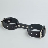 Черные кожаные наручники-фиксатор - Sitabella - купить с доставкой в Твери