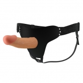 Телесный полый мужской страпон Stark - 17,5 см. - Baile - купить с доставкой в Твери