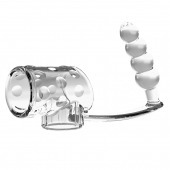 Прозрачная насадка на пенис и мошонку с анальным стимулятором Rilley - Baile - в Твери купить с доставкой