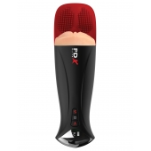 Телесный мастурбатор-вагина в черной колбе с вибрацией Fuck-O-Matic Pro XL - Pipedream - в Твери купить с доставкой