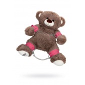 Бондажный набор: бурый мишка с розовыми оковами и наручниками - Pecado - купить с доставкой в Твери