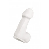 Белая свеча в форме пениса - 47 гр. - Pecado - купить с доставкой в Твери