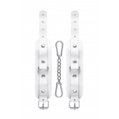 Белые узкие наручники-браслеты со скруглёнными углами - Pecado - купить с доставкой в Твери