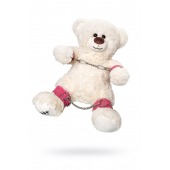 Бондажный набор: белый мишка с розовыми оковами и наручниками - Pecado - купить с доставкой в Твери