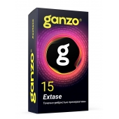 Презервативы анатомической формы с точечной и ребристой структурой Ganzo Extase - 15 шт. - Ganzo - купить с доставкой в Твери