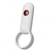 Белое эрекционное виброкольцо с пультом ДУ - Youvic - в Твери купить с доставкой