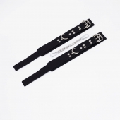 Черные кожаные оковы с регулируемыми ремешками - Crazy Handmade - купить с доставкой в Твери