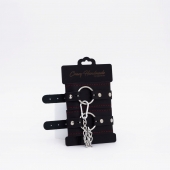 Черно-красные кожаные оковы - Crazy Handmade - купить с доставкой в Твери