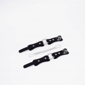 Черные кожаные наручники с кольцом - Crazy Handmade - купить с доставкой в Твери