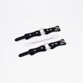 Черные кожаные наручники с кольцом - Crazy Handmade - купить с доставкой в Твери