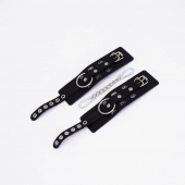 Черные кожаные наручники Sex - Crazy Handmade - купить с доставкой в Твери